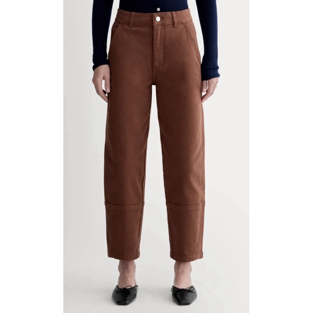 Everlane Rosewood Utility Barrel Pant 16R High Rise Crop Wide Curve Leg Gorpcore